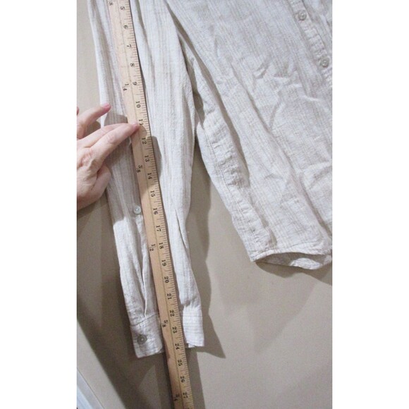 Orvis Classic Collection Linen Blend Shirt Women's Small Button Down Striped - Picture 7 of 10